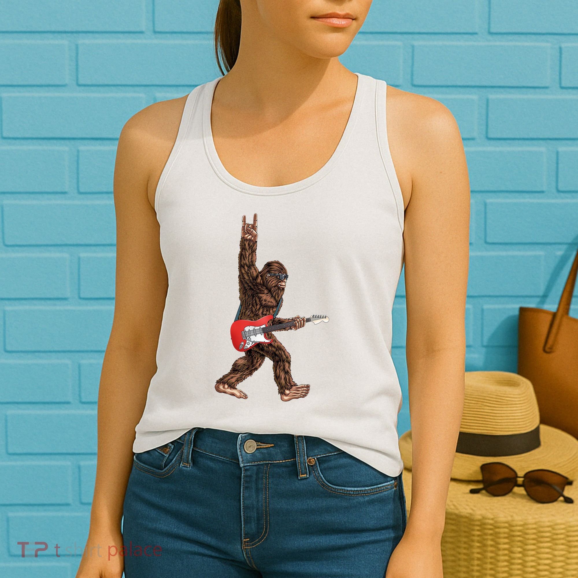 Bigfoot Rock On Guitar Women's Tank Top
