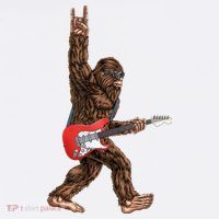 Bigfoot Rock On Guitar Baby Bodysuit thumb 2