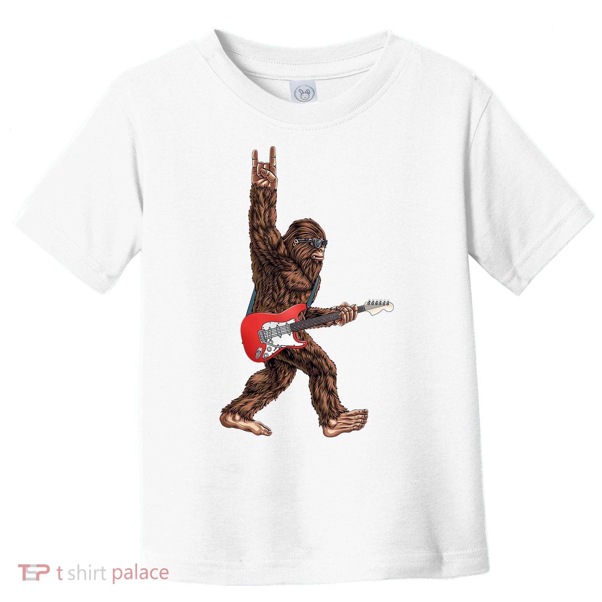 Bigfoot Rock On Guitar Toddler T-Shirt