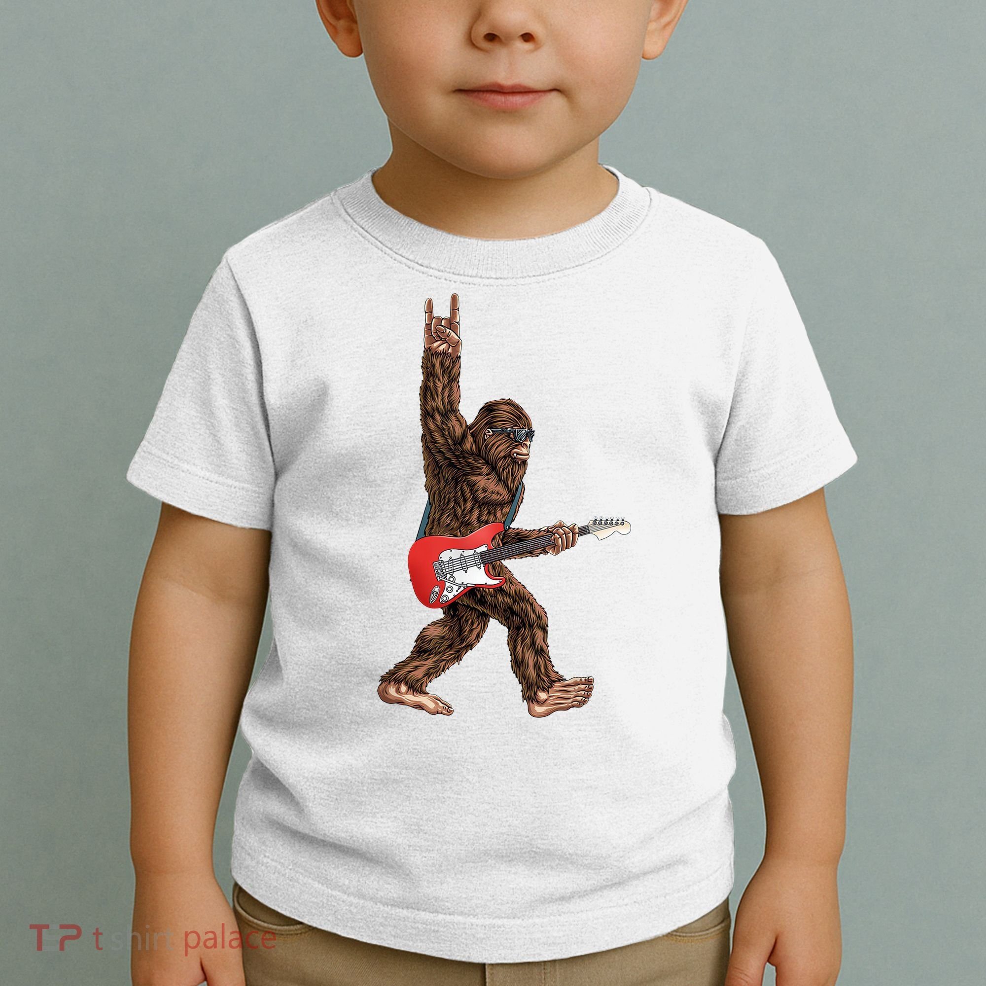 Bigfoot Rock On Guitar Toddler T-Shirt