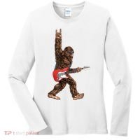 Bigfoot Rock On Guitar Women's Long Sleeve Shirt thumb 0
