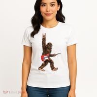 Bigfoot Rock On Guitar Women's T-Shirt thumb 4