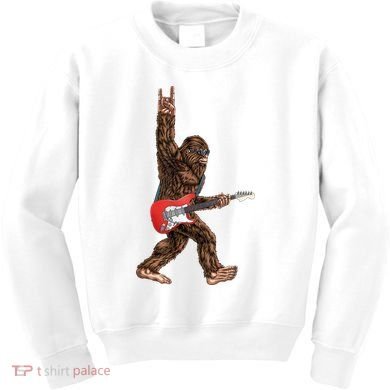 Bigfoot Rock On Guitar Kids Sweatshirt