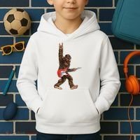 Bigfoot Rock On Guitar Kids Hoodie thumb 2
