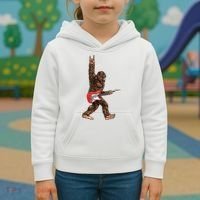 Bigfoot Rock On Guitar Kids Hoodie thumb 3