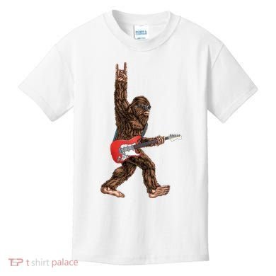 Bigfoot Rock On Guitar Kids T-Shirt