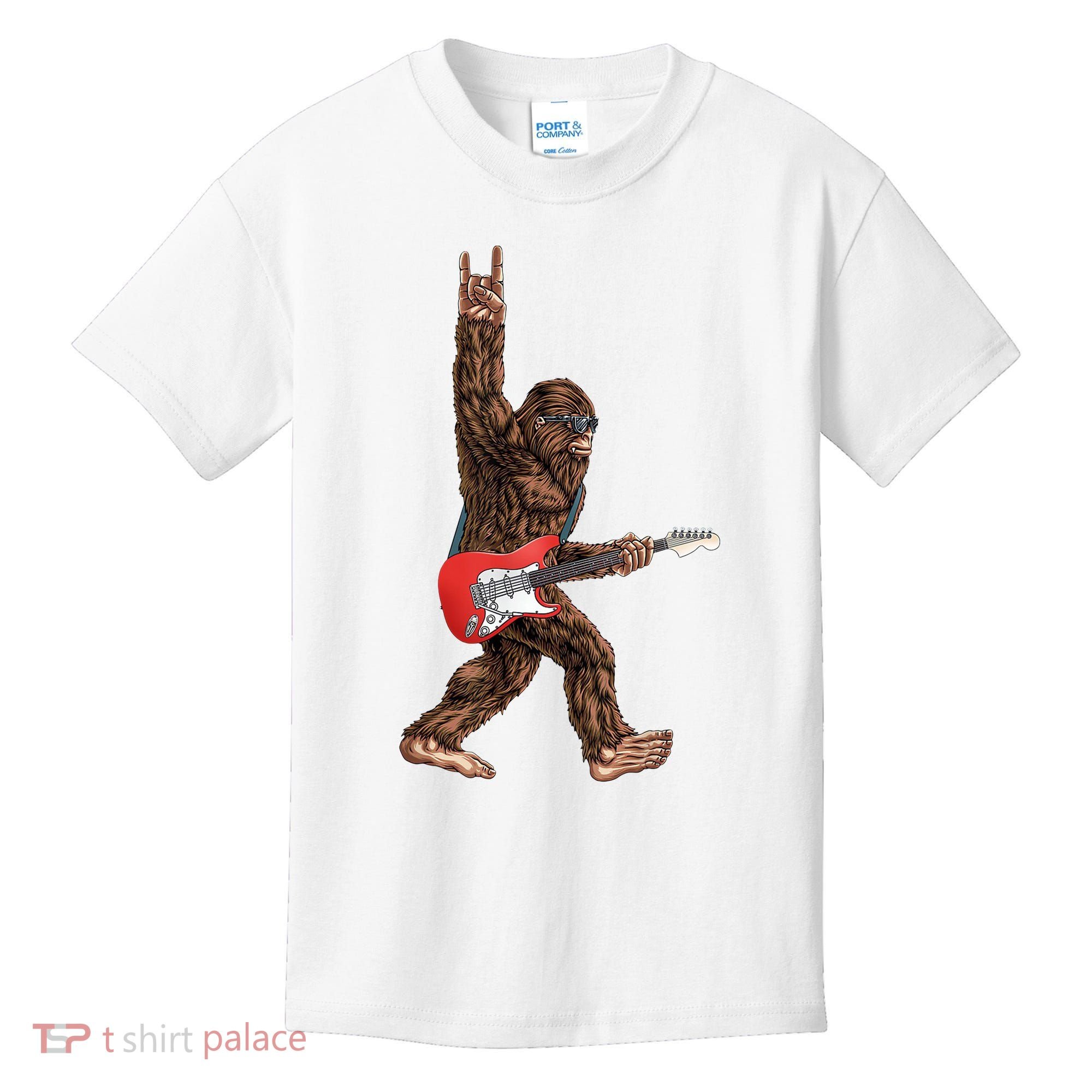 Bigfoot Rock On Guitar Kids T-Shirt