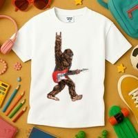 Bigfoot Rock On Guitar Kids T-Shirt thumb 3