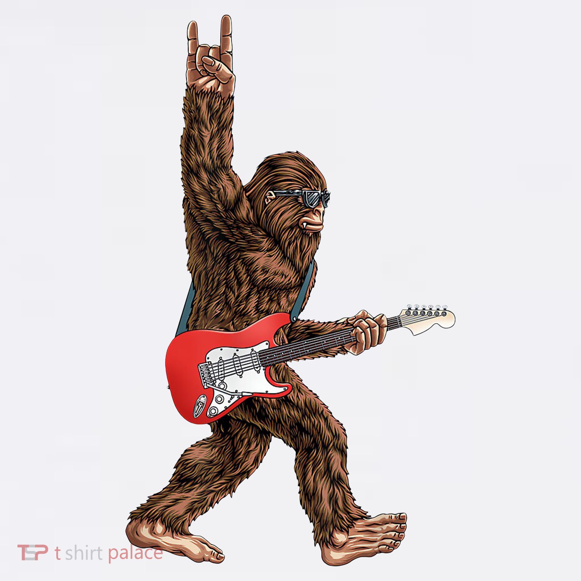 Bigfoot Rock On Guitar Kids T-Shirt