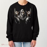 Bigfoot Rock On Sasquatch Rock And Roll Funny Rocker Women's Sweatshirt thumb 0