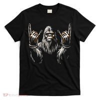Bigfoot Rock On Sasquatch Rock And Roll Funny Rocker T-Shirt thumb 0