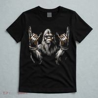 Bigfoot Rock On Sasquatch Rock And Roll Funny Rocker T-Shirt thumb 5