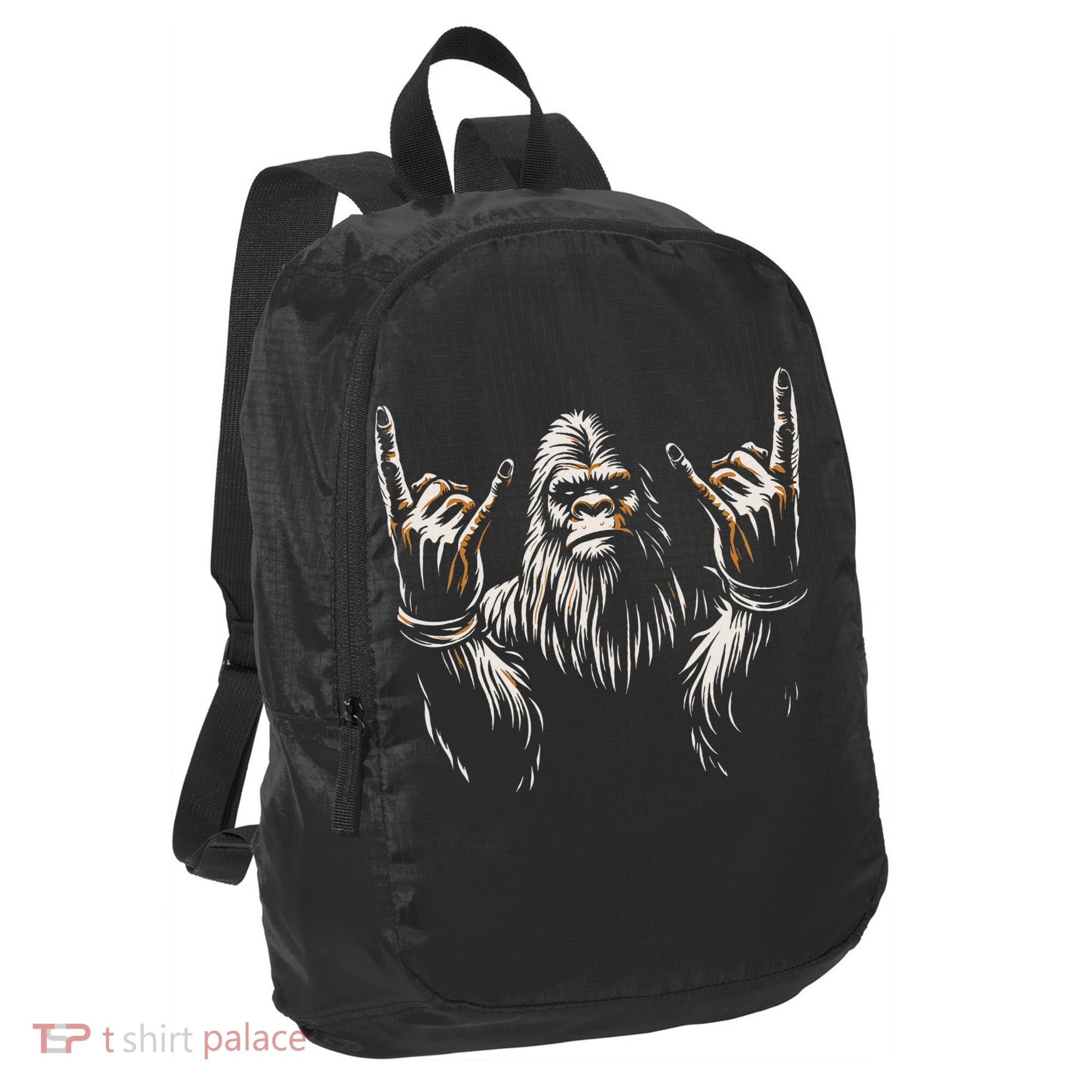 Bigfoot Rock On Sasquatch Rock And Roll Funny Rocker Port Authority Crush Ripstop Backpack