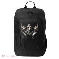 Bigfoot Rock On Sasquatch Rock And Roll Funny Rocker City Backpack thumb 0