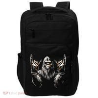 Bigfoot Rock On Sasquatch Rock And Roll Funny Rocker Impact Tech Backpack thumb 0