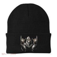 Bigfoot Rock On Sasquatch Rock And Roll Funny Rocker Beanie thumb 0