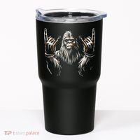 Bigfoot Rock On Sasquatch Rock And Roll Funny Rocker Tumbler thumb 0