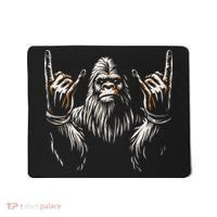 Bigfoot Rock On Sasquatch Rock And Roll Funny Rocker Mousepad thumb 0