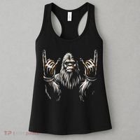 Bigfoot Rock On Sasquatch Rock And Roll Funny Rocker Women's Tank Top thumb 3