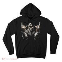 Bigfoot Rock On Sasquatch Rock And Roll Funny Rocker Tall Hoodie thumb 0