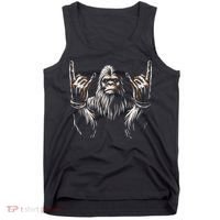 Bigfoot Rock On Sasquatch Rock And Roll Funny Rocker Tank Top thumb 0
