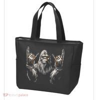 Bigfoot Rock On Sasquatch Rock And Roll Funny Rocker Tote Bag thumb 3