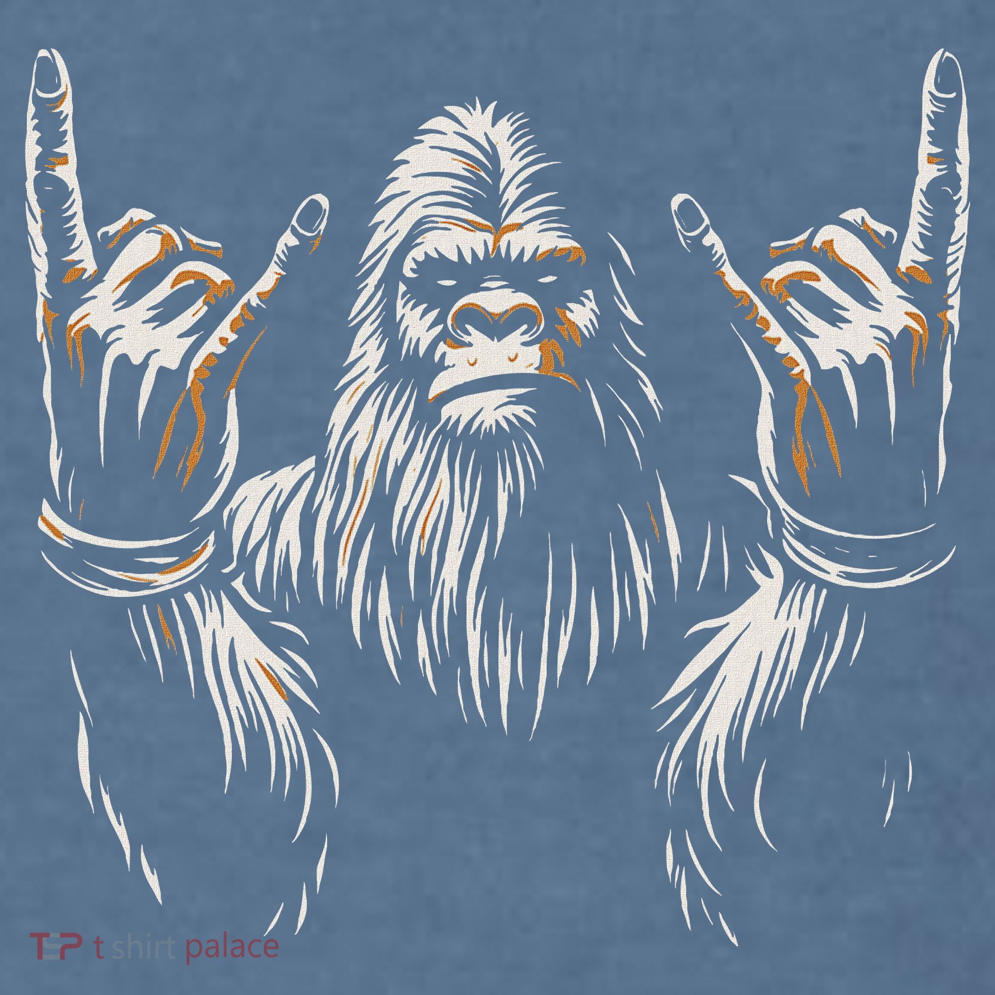 Bigfoot Rock On Sasquatch Rock And Roll Funny Rocker Garment-Dyed Sweatshirt