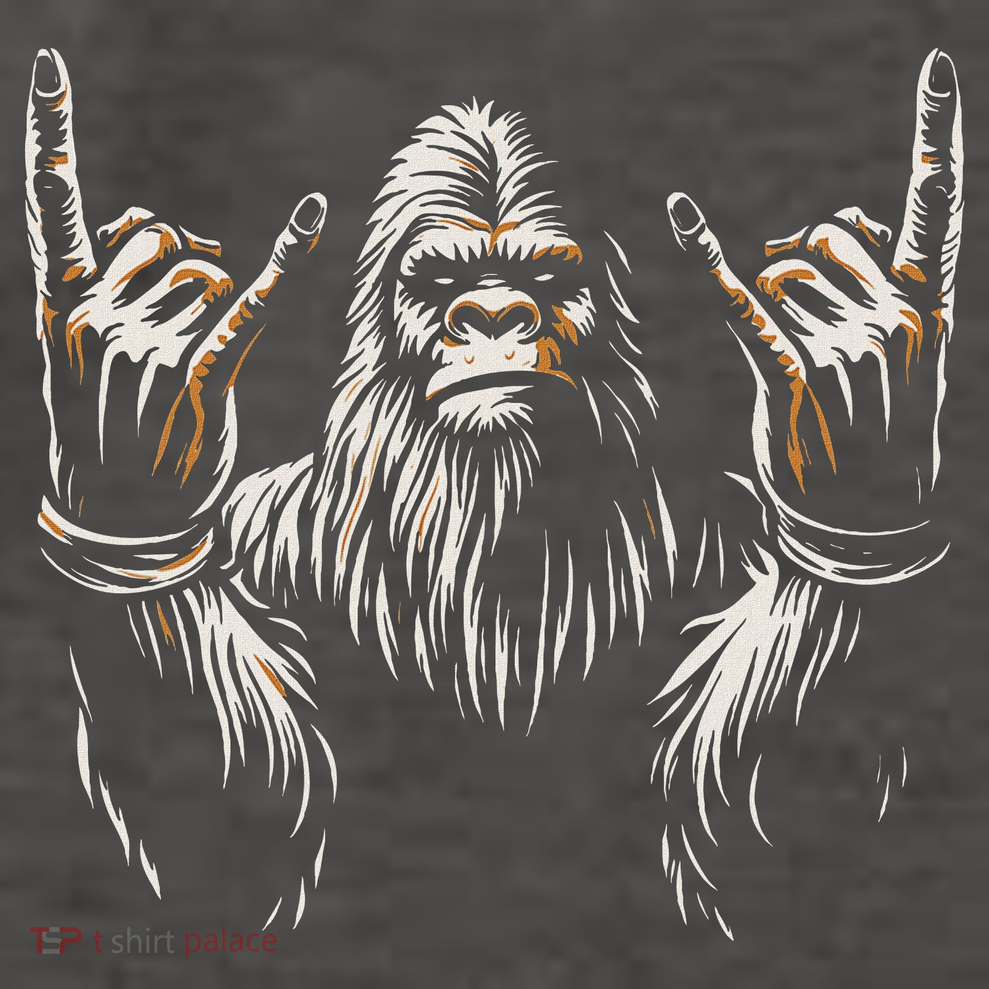 Bigfoot Rock On Sasquatch Rock And Roll Funny Rocker Vector Backpack