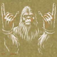 Bigfoot Rock On Sasquatch Rock And Roll Funny Rocker Garment-Dyed Women's Muscle Tee thumb 6