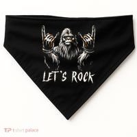Bigfoot Rock On Funny Sasquatch Rock And Roll LetS Rock USA-Made Doggie Bandana thumb 0
