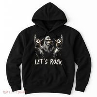 Bigfoot Rock On Funny Sasquatch Rock And Roll LetS Rock Hoodie thumb 0