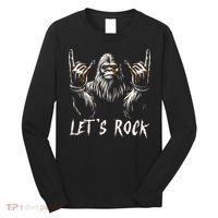 Bigfoot Rock On Funny Sasquatch Rock And Roll LetS Rock Long Sleeve Shirt thumb 0