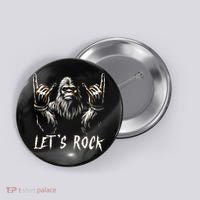 Bigfoot Rock On Funny Sasquatch Rock And Roll LetS Rock Button thumb 0
