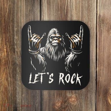 Bigfoot Rock On Funny Sasquatch Rock And Roll LetS Rock Coaster