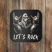 Bigfoot Rock On Funny Sasquatch Rock And Roll LetS Rock Coaster thumb 0