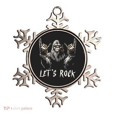 Bigfoot Rock On Funny Sasquatch Rock And Roll LetS Rock Ornament