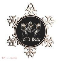 Bigfoot Rock On Funny Sasquatch Rock And Roll LetS Rock Ornament thumb 0