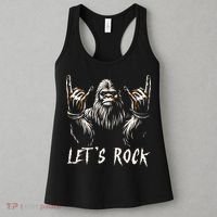 Bigfoot Rock On Funny Sasquatch Rock And Roll LetS Rock Women's Tank Top thumb 3