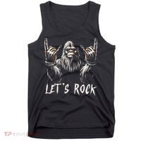 Bigfoot Rock On Funny Sasquatch Rock And Roll LetS Rock Tank Top thumb 0