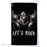 Bigfoot Rock On Funny Sasquatch Rock And Roll LetS Rock Golf Towel thumb 0