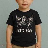 Bigfoot Rock On Funny Sasquatch Rock And Roll LetS Rock Toddler T-Shirt thumb 2