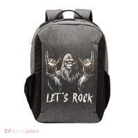 Bigfoot Rock On Funny Sasquatch Rock And Roll LetS Rock Vector Backpack thumb 0