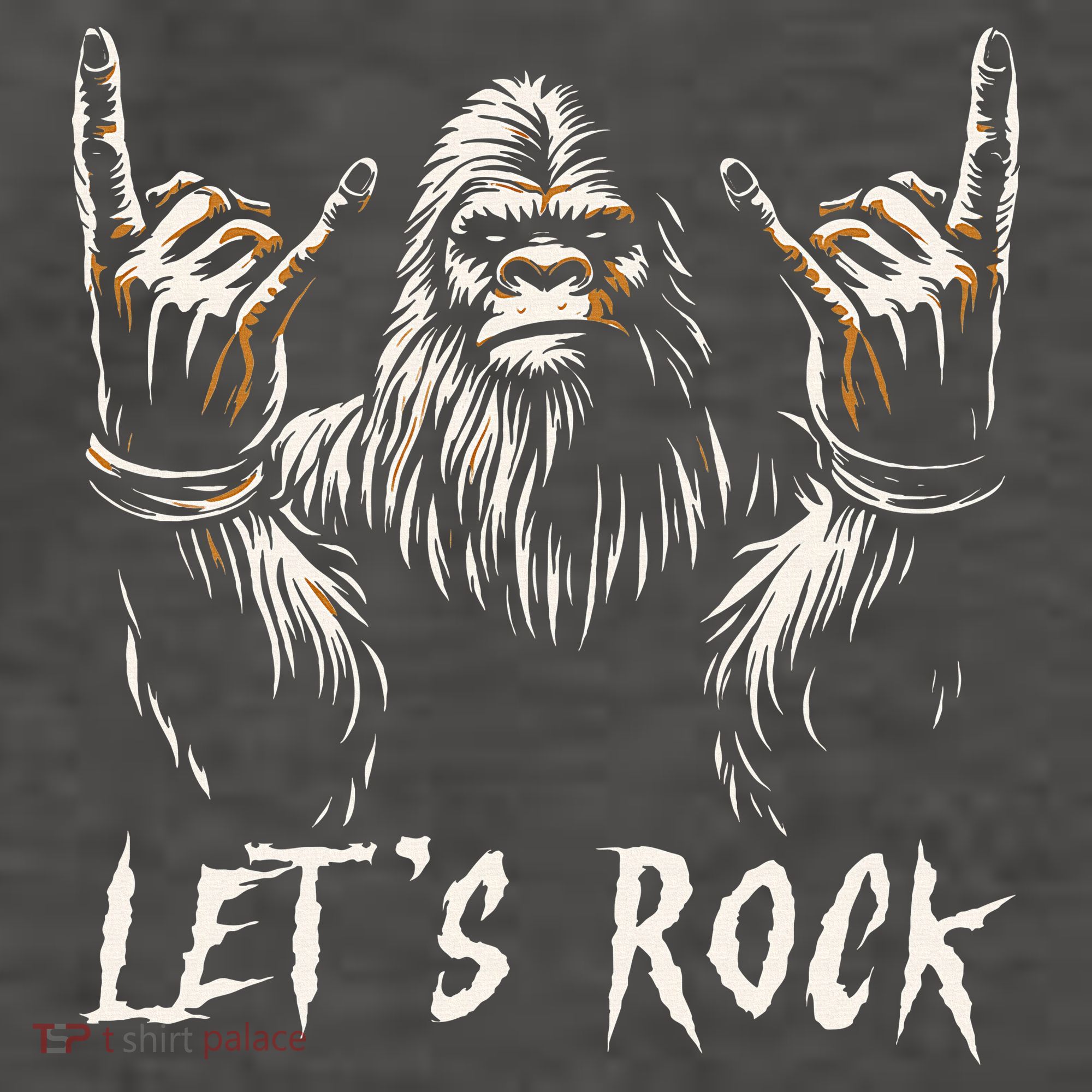 Bigfoot Rock On Funny Sasquatch Rock And Roll LetS Rock Vector Backpack