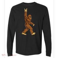 Bigfoot Rock On Sasquatch Rock And Roll Funny Comfort Colors Heavyweight Long Sleeve T-Shirt thumb 0