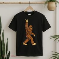 Bigfoot Rock On Sasquatch Rock And Roll Funny T-Shirt thumb 2