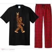 Bigfoot Rock On Sasquatch Rock And Roll Funny Pajama Set thumb 0
