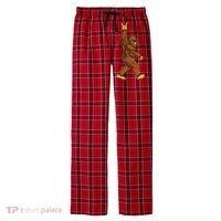 Bigfoot Rock On Sasquatch Rock And Roll Funny Men's Flannel Plaid Pajama Pants thumb 0