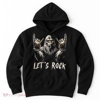 Bigfoot Rock On Funny Sasquatch Rock And Roll LetS Rock Hoodie thumb 0