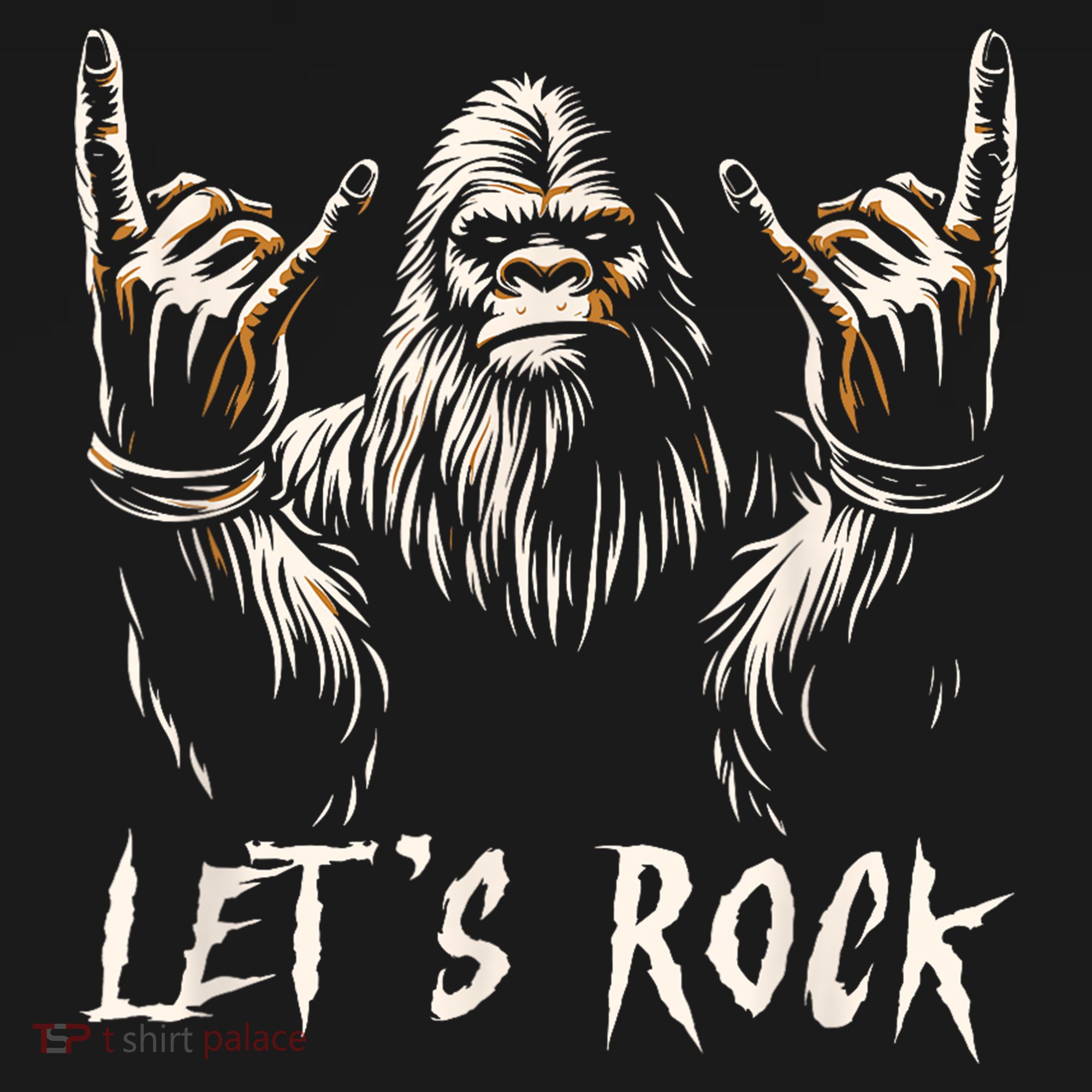 Bigfoot Rock On Funny Sasquatch Rock And Roll LetS Rock Sweatshirt