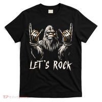 Bigfoot Rock On Funny Sasquatch Rock And Roll LetS Rock T-Shirt thumb 0